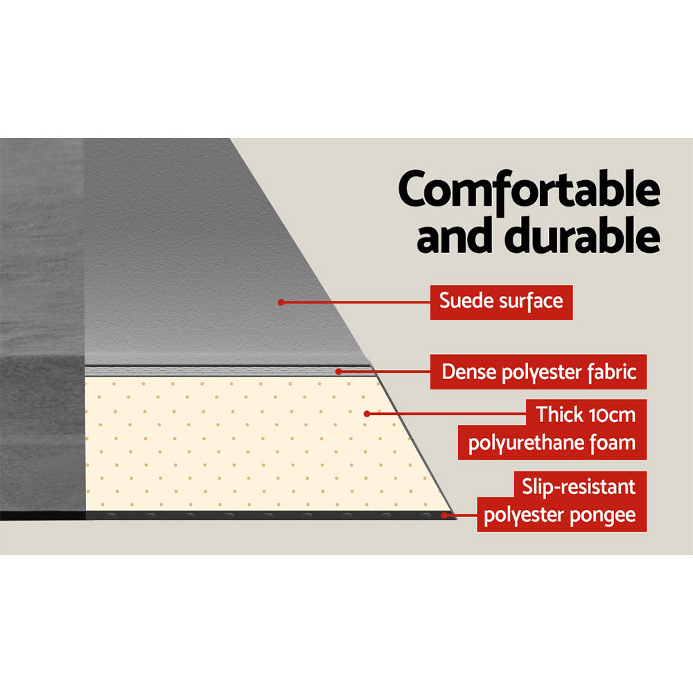 Self Inflating Mattress 10Cm Camping Sleeping Mat Air Double Grey