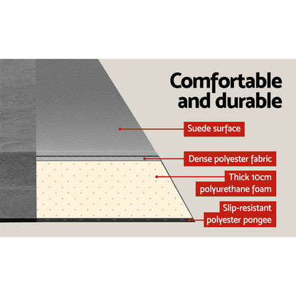 Self Inflating Mattress 10Cm Camping Sleeping Mat Air Double Grey