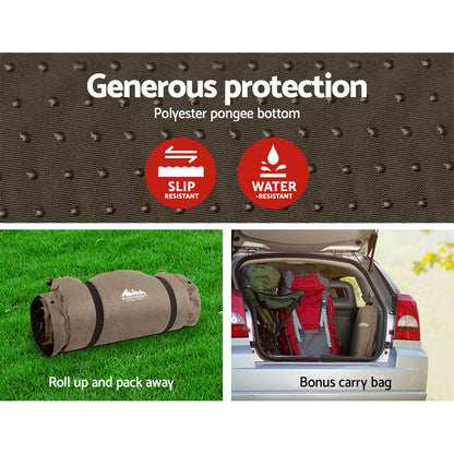 Self Inflating Mattress Camping Mat Air Bed Single Coffee