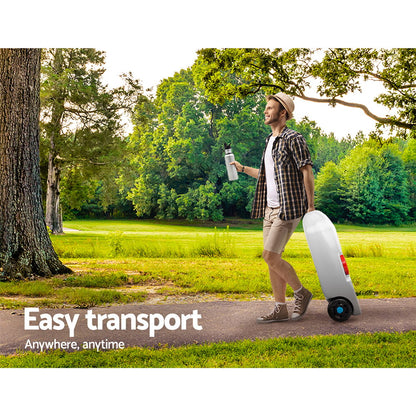 40L Portable Wheel Water Tank Camping Caravan Storage Grey