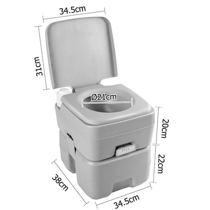 20L Portable Camping Toilet Flush Potty Boating