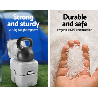 20L Portable Camping Toilet Flush Potty Boating