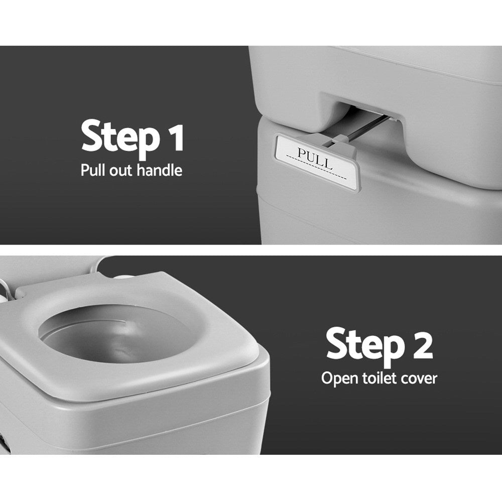 20L Portable Camping Toilet Flush Potty Boating