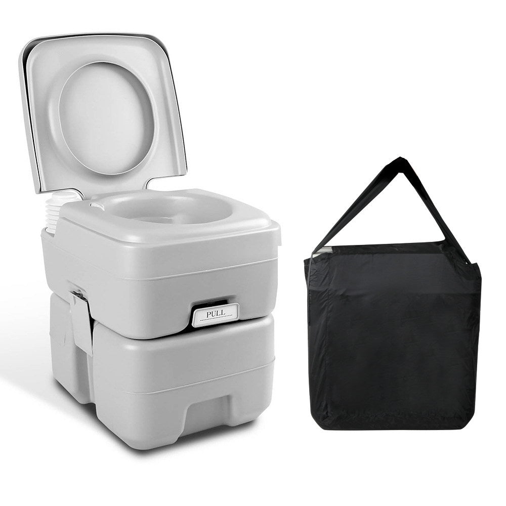20L Portable Camping Toilet Flush Potty Boating With Bag