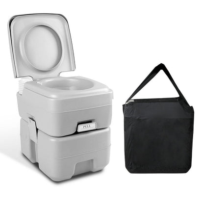 20L Portable Camping Toilet Flush Potty Boating With Bag