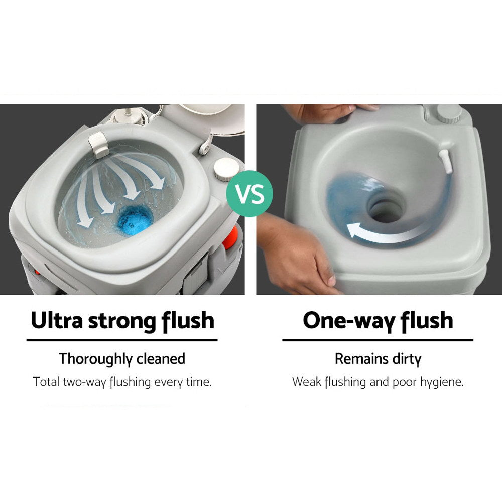 22L Portable Camping Toilet Flush Potty Boating