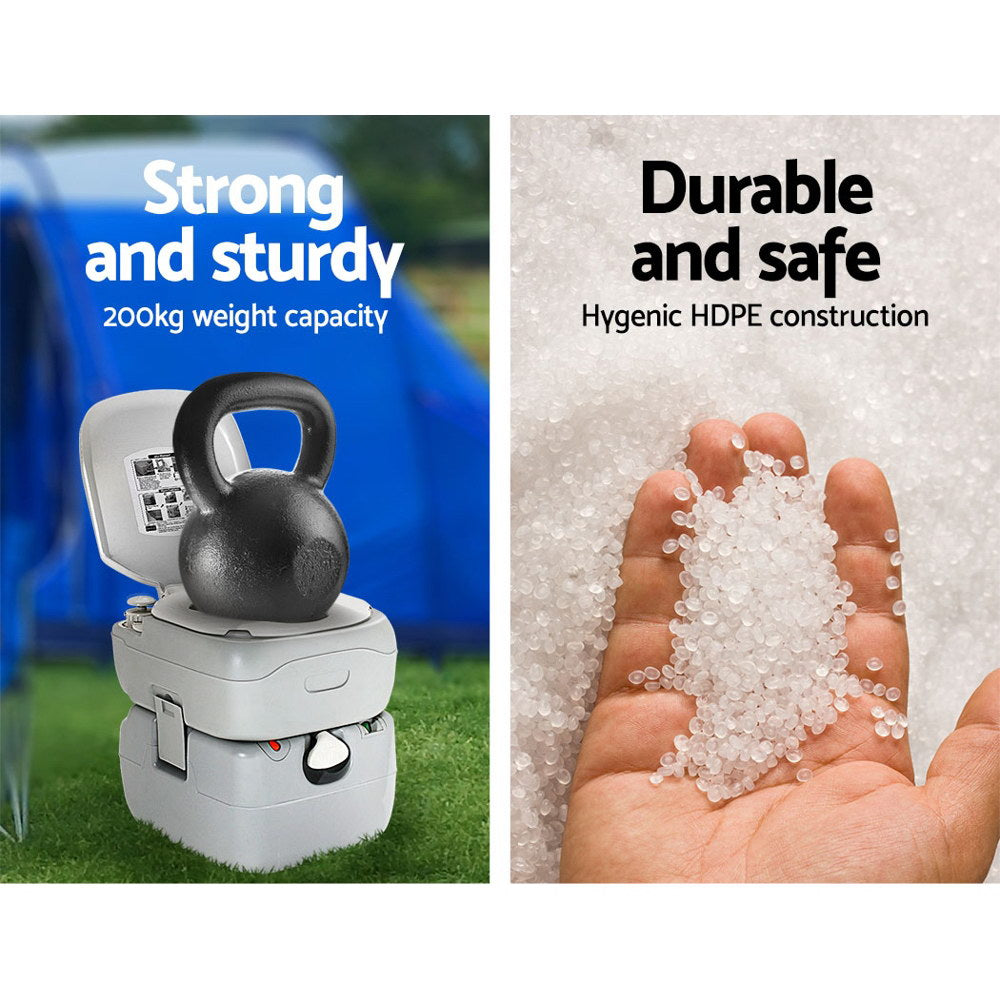 22L Portable Camping Toilet Flush Potty Boating
