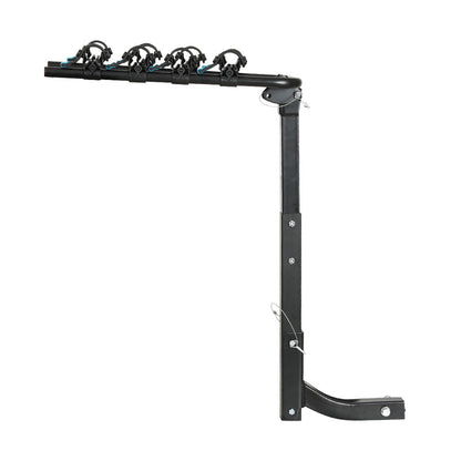 Foldable 4-Bike Rack For Car Rear Hitch Mount (2" Towbar)
