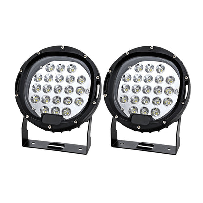 Pair LED Driving Lights 7 Inch Flood Spot Lights Car Truck SUV 12V 24V