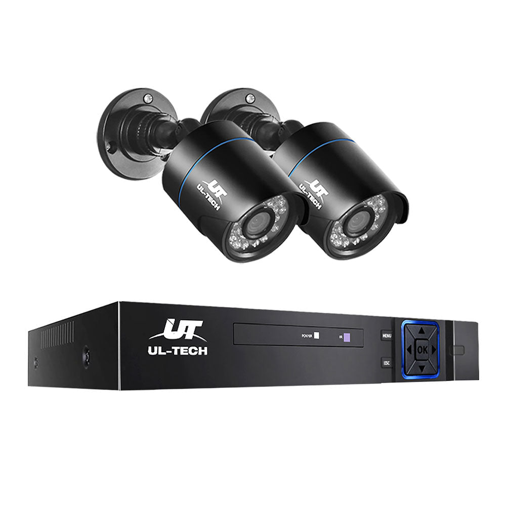 Cctv Security System 4Ch Dvr 2 Cameras 1080P