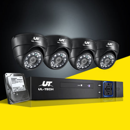 4Ch Dvr 4 Cameras Massive Storage Security Kit