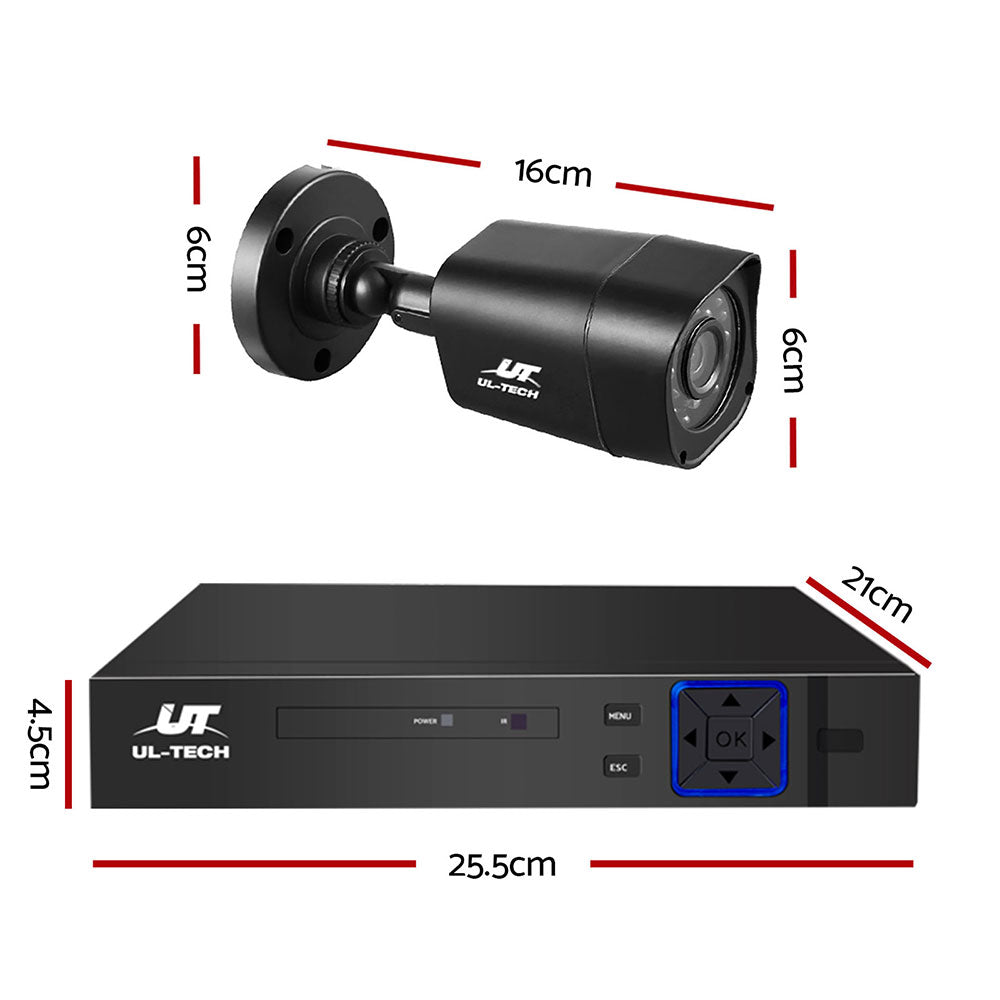 4Ch Dvr 4 Cameras Full Hd Security System