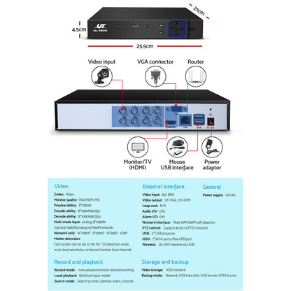 8Ch Dvr 4 Cameras Advanced Surveillance Solution