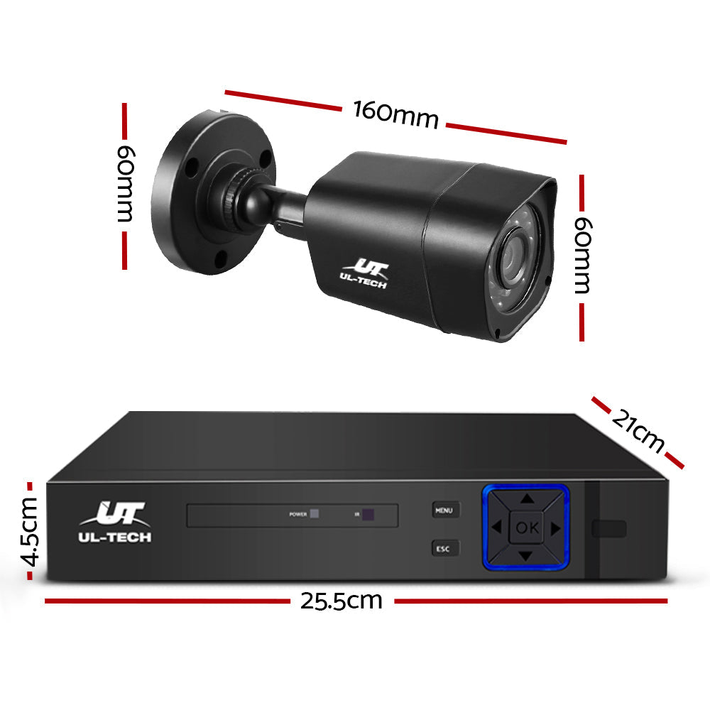 8Ch Dvr 4 Cameras Extensive Storage Security System