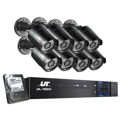 8Ch Dvr 8 Cameras Enhanced Surveillance Package
