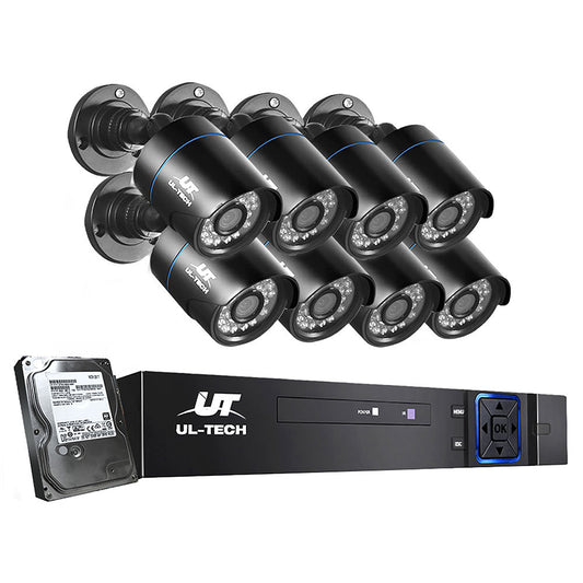 8Ch Dvr 8 Cameras Enhanced Surveillance Package