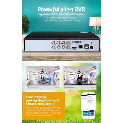 8Ch Dvr 1080P 5In1 Cctv Video Recorder