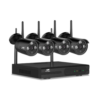 Wireless Cctv Security System 8Ch Nvr 3Mp 4 Bullet Cameras
