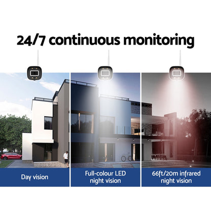 Wireless Cctv Security System 8Ch 3Mp 8 Square Cameras 1Tb