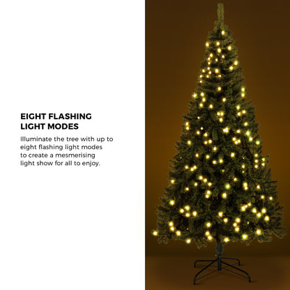LED Christmas Tree 1.5M & 2.7 5FT Green 445 Tips Fibre Optic Lights Holiday