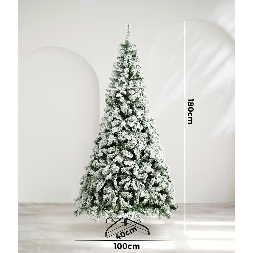Christmas Tree Snow Flocked Xmas Decorations Home Decor Green