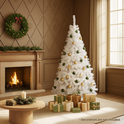 White Christmas Tree 1.8M 6FT & 7FT 650 Tips Artificial Holiday Decoration