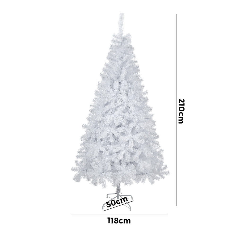 White Christmas Tree 1.8M 6FT & 7FT 650 Tips Artificial Holiday Decoration