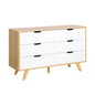 6 Chest of Drawers Lowboy Wooden White