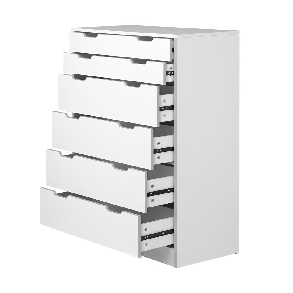 6 Chest of Drawers Tallboy Storage Cabinet Dresser Bedroom