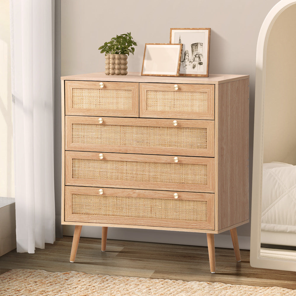 12 Chest of Drawers Dresser Tallboy Rattan
