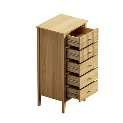 9 Chest of Drawers Dresser Tallboy Storage Cabinet Natural