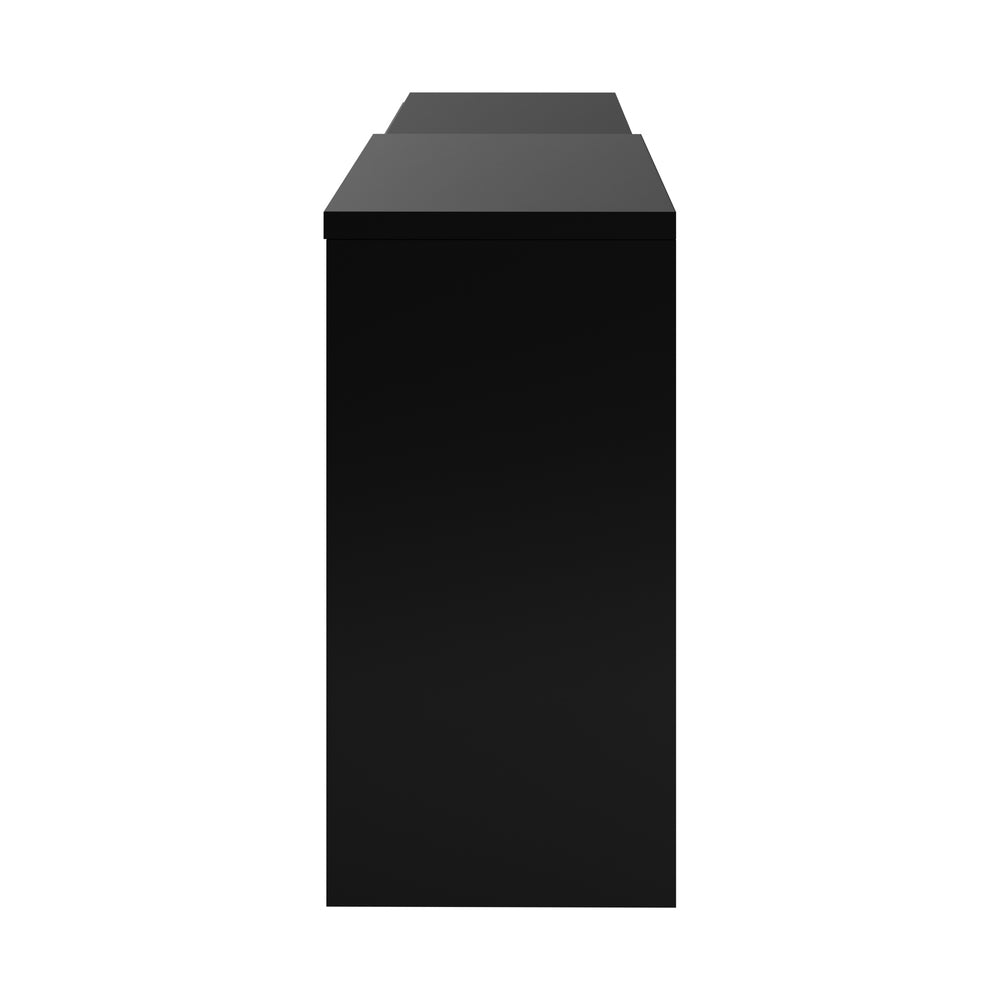 6 Chest of Drawers Dresser with Side Table Black