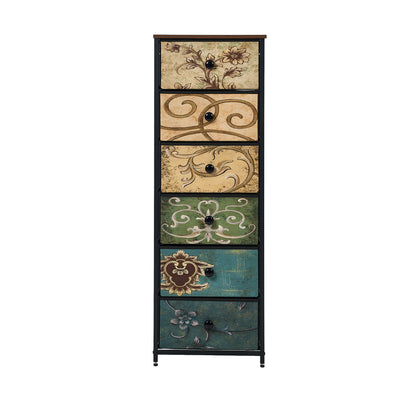 25 6 &9-Drawer Chest Fabric Tallboy Retro Vintage Dresser Bedroom Storage Organizer