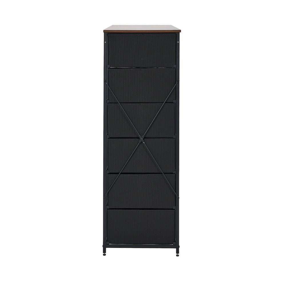 26 6 &9-Drawer Chest Fabric Tallboy Retro Vintage Dresser Bedroom Storage Organizer