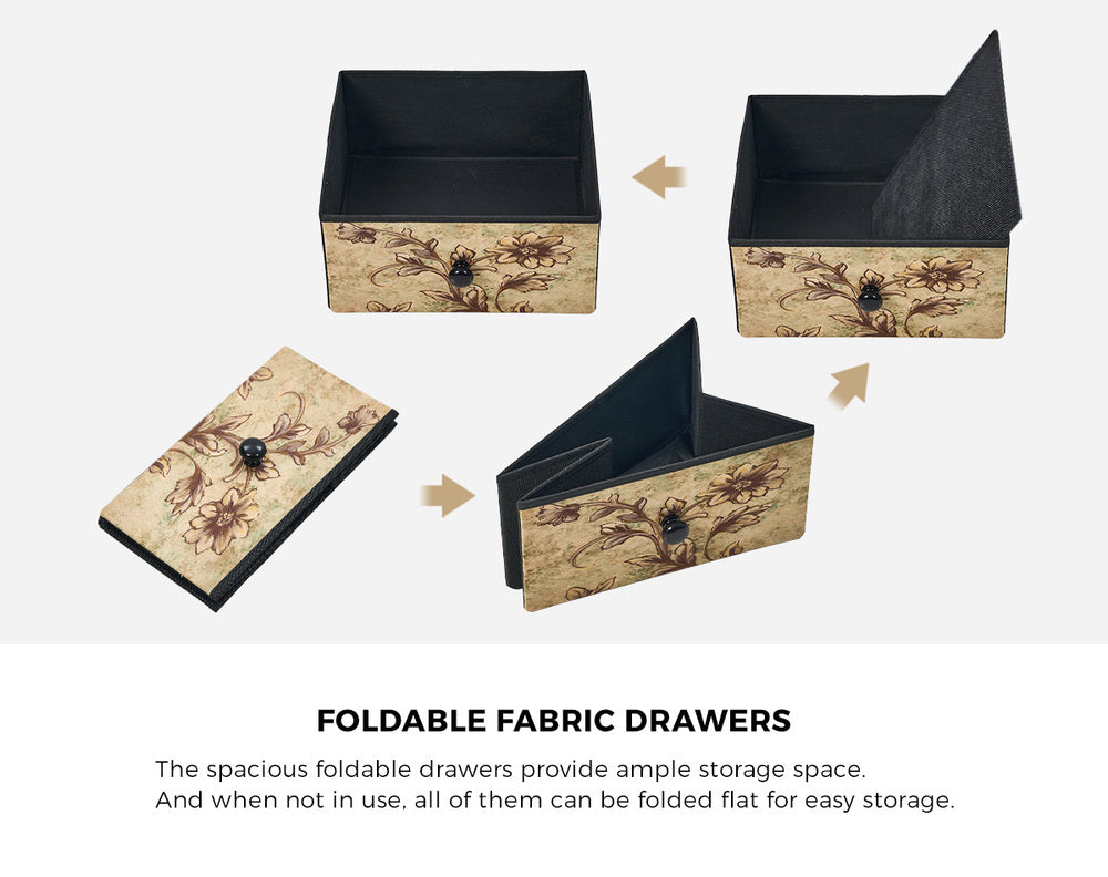 27 6 &9-Drawer Chest Fabric Tallboy Retro Vintage Dresser Bedroom Storage Organizer