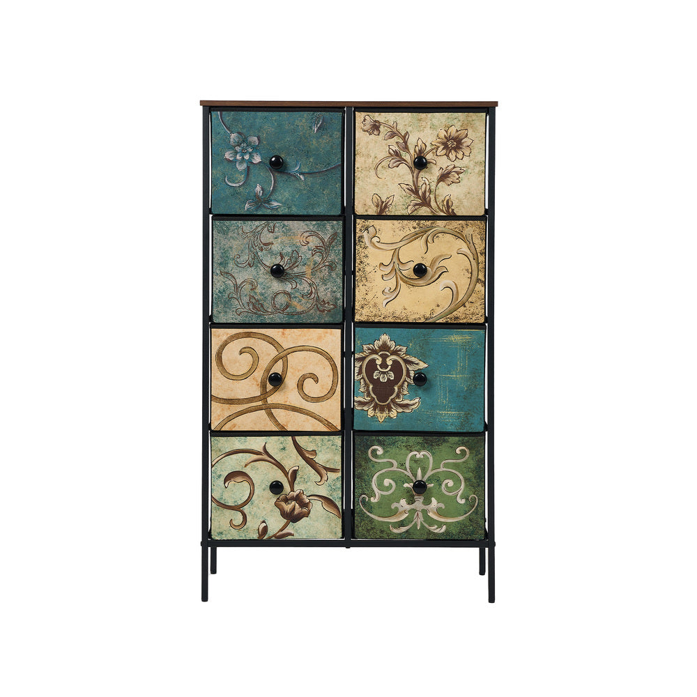 13 6 &9-Drawer Chest Fabric Tallboy Retro Vintage Dresser Bedroom Storage Organizer