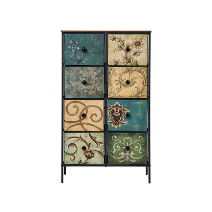 13 6 &9-Drawer Chest Fabric Tallboy Retro Vintage Dresser Bedroom Storage Organizer