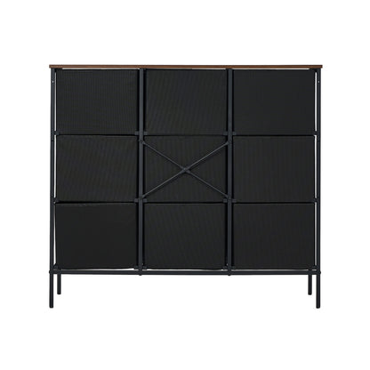 14 6 &9-Drawer Chest Fabric Tallboy Retro Vintage Dresser Bedroom Storage Organizer