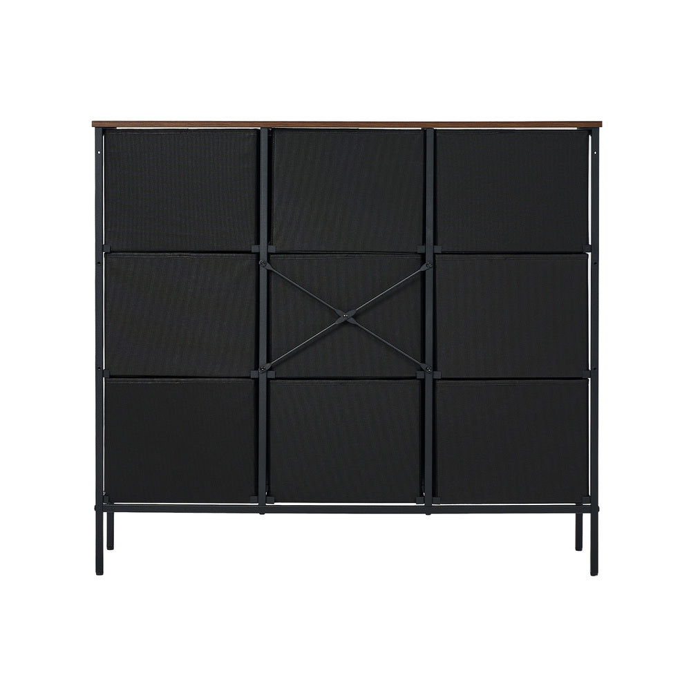 39 6 &9-Drawer Chest Fabric Tallboy Retro Vintage Dresser Bedroom Storage Organizer