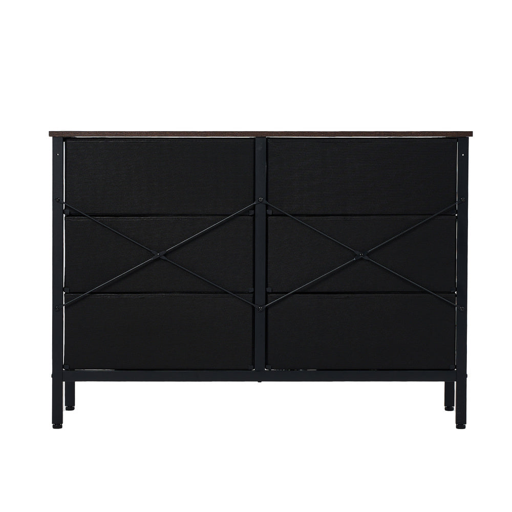 9 &8-Drawer Chest Rattan Fabric Dresser Tallboy Retro Vintage Bedroom Storage