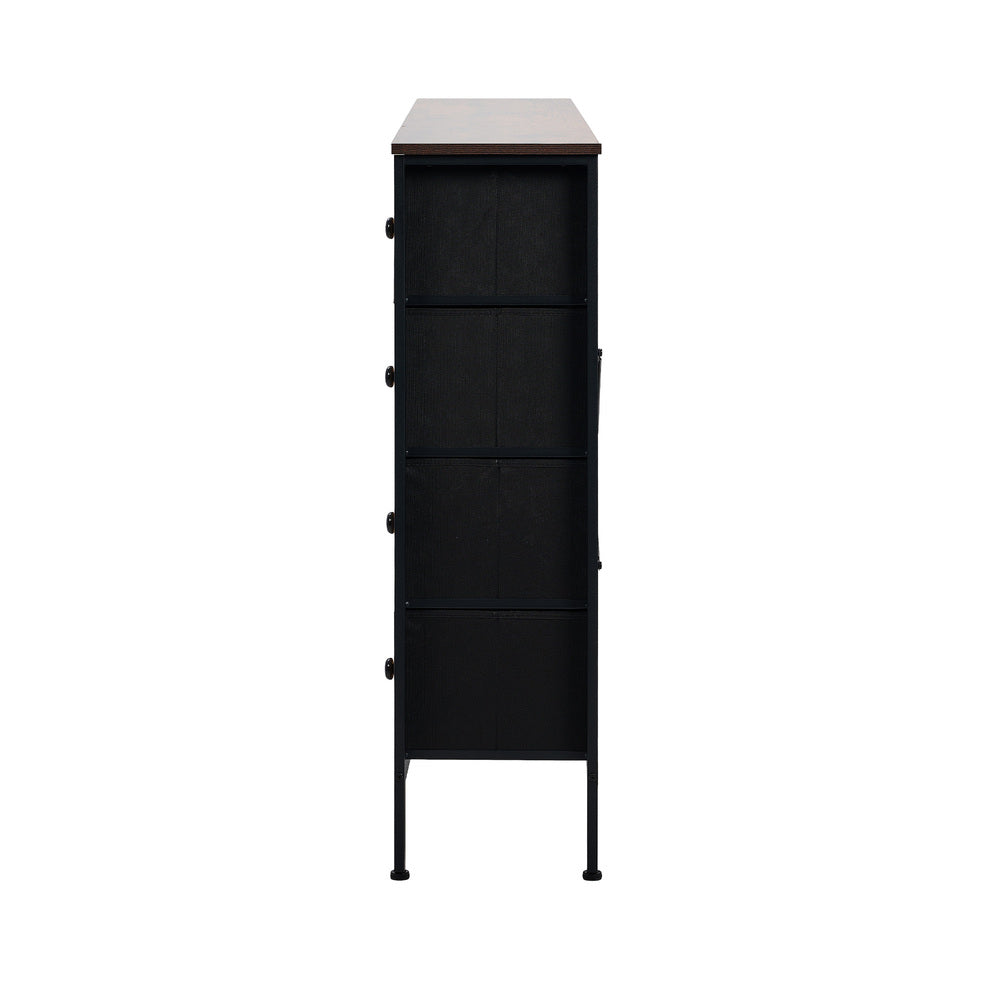 25 &8-Drawer Chest Rattan Fabric Dresser Tallboy Retro Vintage Bedroom Storage