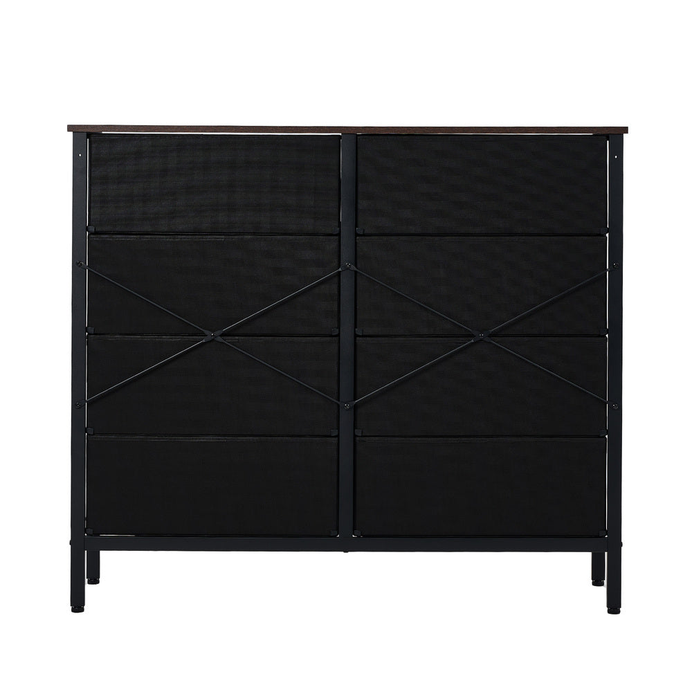 19 &8-Drawer Chest Rattan Fabric Dresser Tallboy Retro Vintage Bedroom Storage