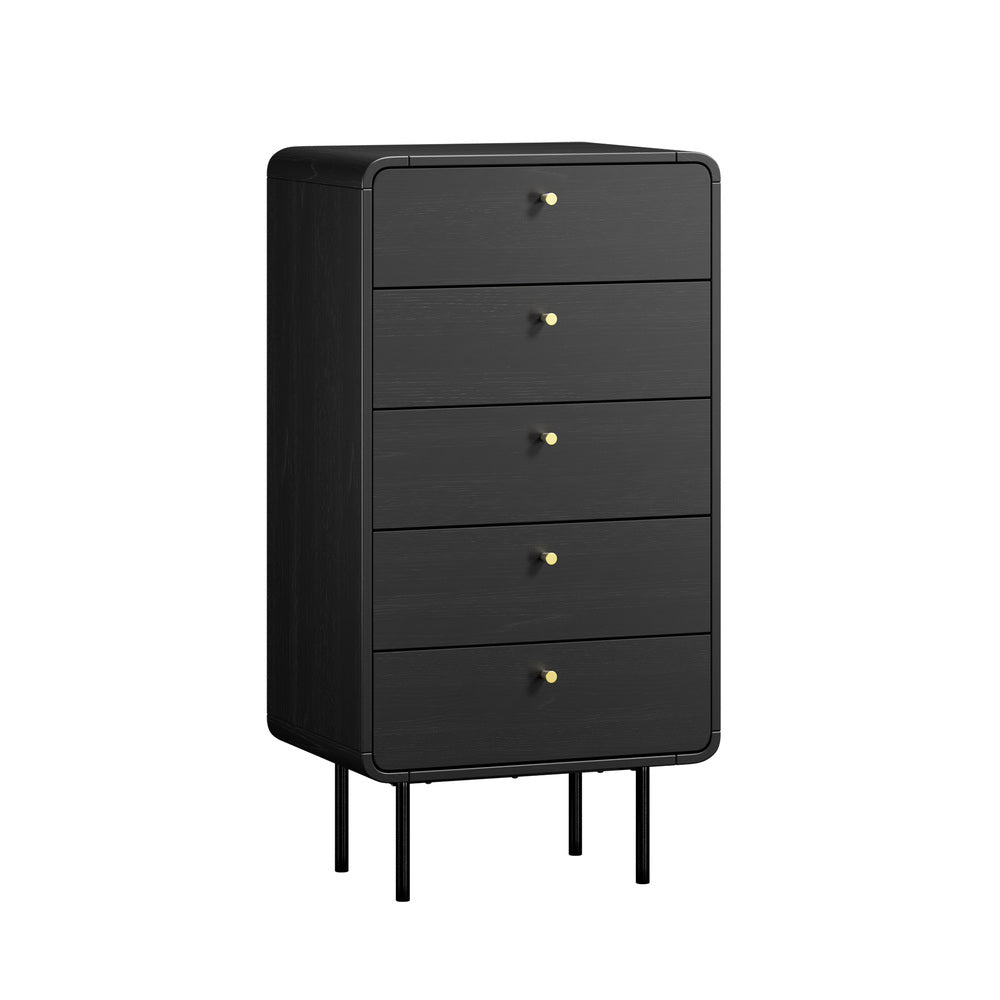 15 Chest of Drawers Dresser Tallboy Wooden Handle Natural & Black