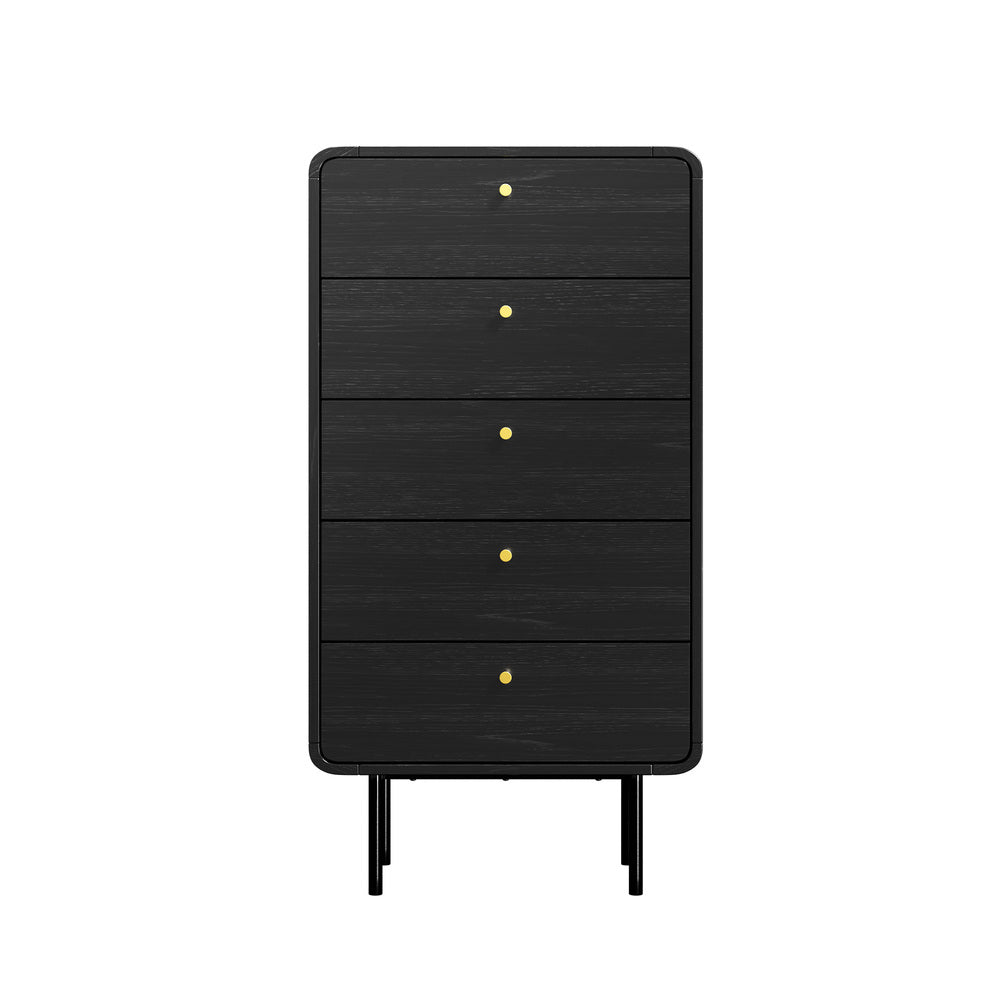 20 Chest of Drawers Dresser Tallboy Wooden Handle Natural & Black