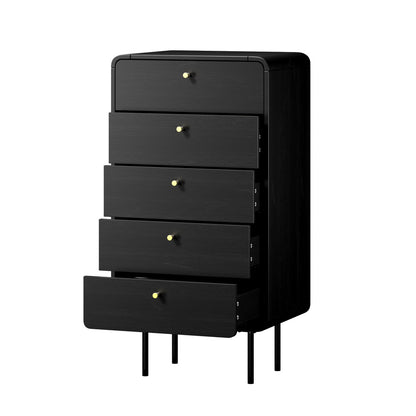18 Chest of Drawers Dresser Tallboy Wooden Handle Natural & Black