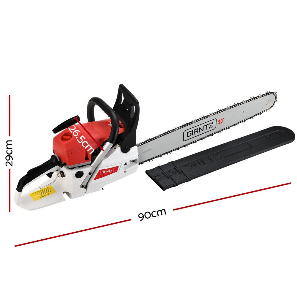 62Cc 20" Bar E-Start Pruning Chainsaw With Spark Plug, Commercial Grade