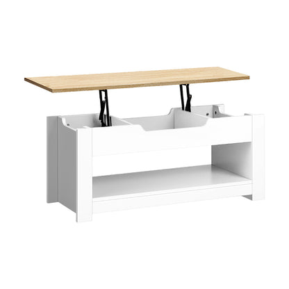 Contemporary Elegance of a Lift-Up Coffee Table with Display Shelf