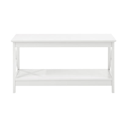 Coffee Table Storage Rack 2-Tier White