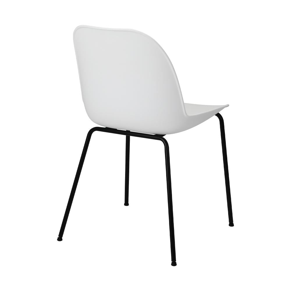 Dining Chairs Kitchen Chair Exclusive Lounge Room Metal Plastic Whitex2