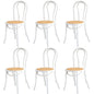 Wooden Dining Chair Ratan Seat Black/Natural/White